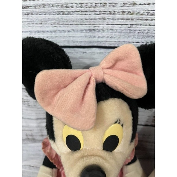 Vintage Set 16" Disney World Vintage Minnie & Mickey Mouse Plush Hasbro Softies - Picture 5 of 12